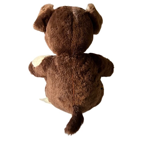 Build A Bear Fudge Pup Dog Brown 10" Floppy Ears Eye Patch Soft Plushie Toy Gift - Picture 5 of 14